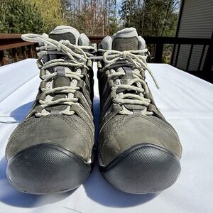 Keen Flint II Mid Waterproof Women's Size 7.5 Magnet Gray Work Boot Steel Toe EH